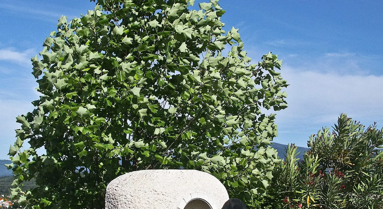 Monumento em forma de forno de lenha, em homenagem à chanfana, em Semide