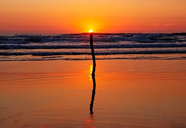 Pôr do sol na Praia do Cabedelo, na Figueira da Foz